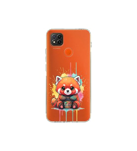 Redmi 10 2022 ile Uyumlu Splash Tilki Tasarımlı Şeffaf Silikon Kılıf