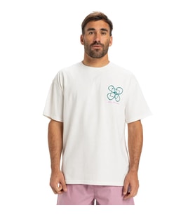 Quiksilver HW OUTSIDE INSIDE SS Beyaz Erkek T-Shirt EQYZT08032-WBK0