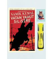 Vatan Yahut Silistre -Günümüz Türkçesiyle - Namık Kemal - Sarı Fosforlu Kalem - Not Defterli Seti (Renksiz)