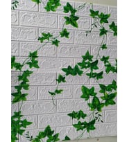NW88 Kavak Yaprağı Tuğla Yapışkanlı Duvar Kağıdı 3D Panel