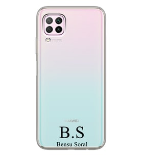 Huawei Klasik İsim Tasarımlı Şeffaf Telefon Kılıfı