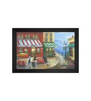 Manzara Temalı Kanvas Tablo 80 x 110 cm Siyah Çerçeve