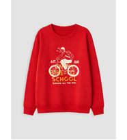LC WAIKIKI Kırmızı Baskılı Erkek Çocuk Sweatshirt