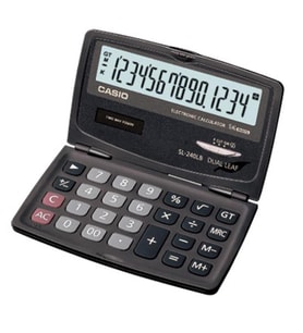 Casio SL-240LB 14 Hane Cep Tipi Kapaklı Hesap Makinesi