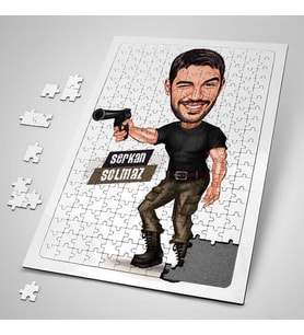 Nişan Alan Erkek Karikatürlü 240 Parça Kişiye Özel  Puzzle