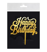 PASTA SÜSÜ PLEKSİ HAPPY BIRHDAY ALTIN PK:1-