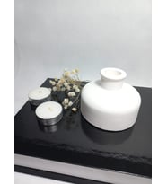 Şık Tasarım Beyaz Minimal Vazo, Masa ve Sehpa Üzeri, Dekoratif Aksesuar