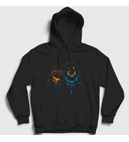 Presmono Unisex Siyah Hello Daft Punk Kapüşonlu Sweatshirt 59653tt
