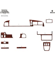 Meriç® Toyota 4 Runner Ön Torpido Kaplama Maun 9 Parça 1989-1996 (Maun)