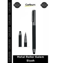 Özel Üretim Lüks Ofis Ergonomik Şık Kurumsal Hediyelik Çelik Gövdeli Jel Metal Roller Kalem Siyah