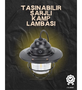 Northcity Retro LED Fener - Kamp ve Bahçe İçin Sıcak Işık, Uzun Ömürlü Batarya ve Şarj Özelliği