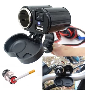 Motosiklet Çakmaklık / USB Şarj Çakmak Soketi 12V Su Geçirmez