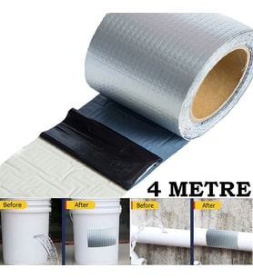 4 mt x 10 cm Waterproof Adhesive Tape Çatı Boru Çadır Pimaş Tamir Bandı Su Geçirmez Bant