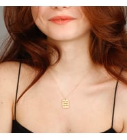 Yazılı Kolye Kişiye Özel– 18K Altın Kaplama 925 Ayar Gümüş (Gold)