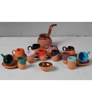 Ful Set Fincan Takımı Kalpli Model 6 Kişilik , Çerezlik HEDİYELİ