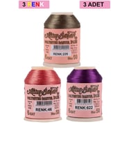 3 Adet Altınbaşak Oya ve Dantel İpi 20 gr - Royaleks - No: 046 - 622 - 229