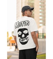 Misfits Müzik Grubu Baskılı Unisex Oversize Rock Metal Tişört