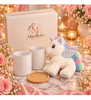 Mirellora Unicorn Hediye Kutusu – Kupa, Kalemlik ve Ahşap Bardak Altlığı