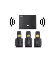 Gigaset 3 Dahili Dect Telsiz Kablosuz Telefon Santrali Siyah