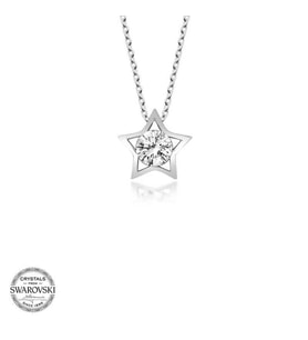 Swarovski Taşlı Gümüş Yıldız Bayan Kolye
