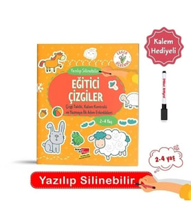 2-4 Yaş Eğitici Çizgiler (Yaz-Sil)
