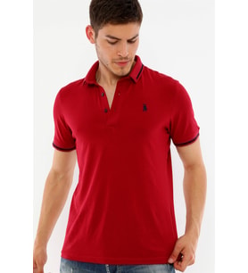 T8586 DEWBERRY ERKEK POLO YAKA T-SHIRT-BORDO