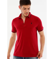 T8586 DEWBERRY ERKEK POLO YAKA T-SHIRT-BORDO