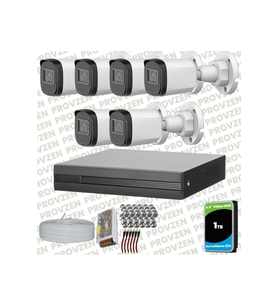 Provzen Dahua Full HD 6 Kameralı Güvenlik Kamerası + 1TB HDD