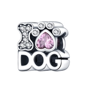 Fubena I love Dog Yazılı Charm