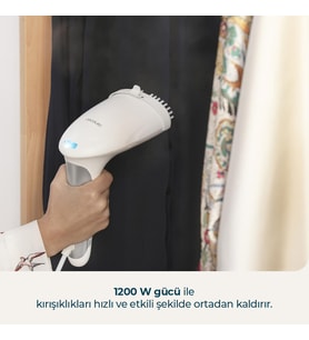 SmoothForce 3000 UltraSteam White Buharlı Dikey Ütü Kırışıklık Giderici 1200W, 2 Bar, 700 ml Hazne
