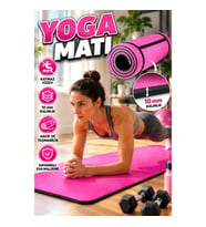 10 mm Yoga ve Pilates Matı – Çift Taraflı Kaymaz EVA Fitness Egzersiz Minderi