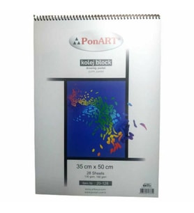 PonART Kolej Blok Resim Defteri 35x50 cm 28 yp 