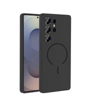 Galaxy S24 Ulta Kılıf M-safe Şarj Özellikli Meta Kılıf (Siyah)