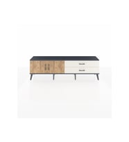 Arges TV Ünitesi Tek Raflı 2 Çekmeceli 2 Kapaklı 176x30x51 Antrasit-Çam/Aytaşı