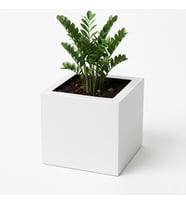 KARE FİBER SAKSI 30X30X30 (Beyaz)