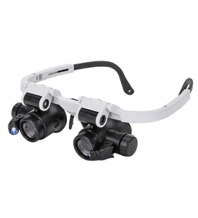 2 LED IŞIKLI PİLLİ BÜYÜTEÇLİ GÖZLÜK (4767)