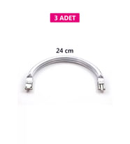 Gizli Metal Oval Çanta Bursu - 3 Adet - 24 cm - Metal Çanta Aparatı Çanta Aksesuarı