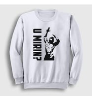 Presmono Unisex Beyaz U Mirin Gym Fitness Zyzz Sweatshirt 327642tt