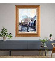 Altın Varaklı Paspartulu Çerçeveli  Tablo n5s1121