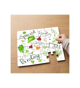 Sebzeleri Tanıyalım Tasarımlı 24 Parça Ahşap Çocuk Puzzle MPK1056