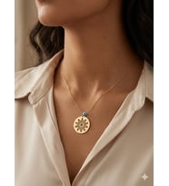 925 Ayar Gümüş Papatya Silver Nazar Gözlü Yaşam Zarif Çiçek Kolye.rose.gold.rodaj Renk Seçeneği