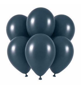 Derin Okyanus Renk Lateks Retro Balon (30 cm) - 6 Adet