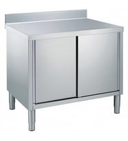 Electrolux Professional Dolaplı Çalışma Tezgahı, 1 Ara Raflı, 2 Kayar Kapılı, Sırtlı - 1200 Mm MTN1210PN
