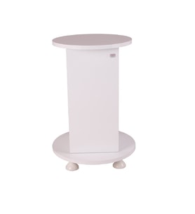 Kanki Pet Silindir Kuş kafes standı Beyaz 34 cm Çap