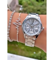 Daniel Klein MRD12294 Gümüş Renk Çelik Kordon Kadın Kol Saati Bileklik Hediyeli