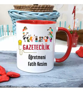 Gazetecilik Öğretmenine Özel Öğretmenler Günü Hediyesi Kişiye Özel Kupa Bardak