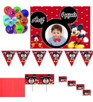 Hayaller Dükkanı Mickey Mouse Kişye Özel Doğum Günü Süsleri Parti Seti