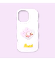IPHONE 11; LÜKS 3D KALP TASARIMLI, KENARLARI DALGALI, DARBE ÖNLEYİCİ SİLİKON KILIF (Beyaz)