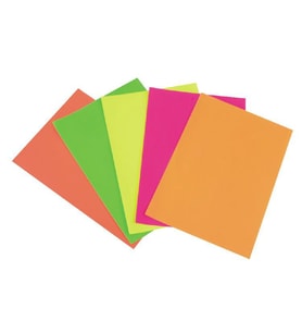 Lino Fosforlu Elişi Kağıdı 20x30 cm. 5 Renk 10'lu Paket 