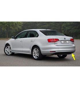 VW Jetta 2015-2018 Arka Tampon Çeki Çekme Demiri Kapağı 5C6807441D